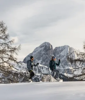Schneeschuhwandern im Naturpark Puez-Geisler